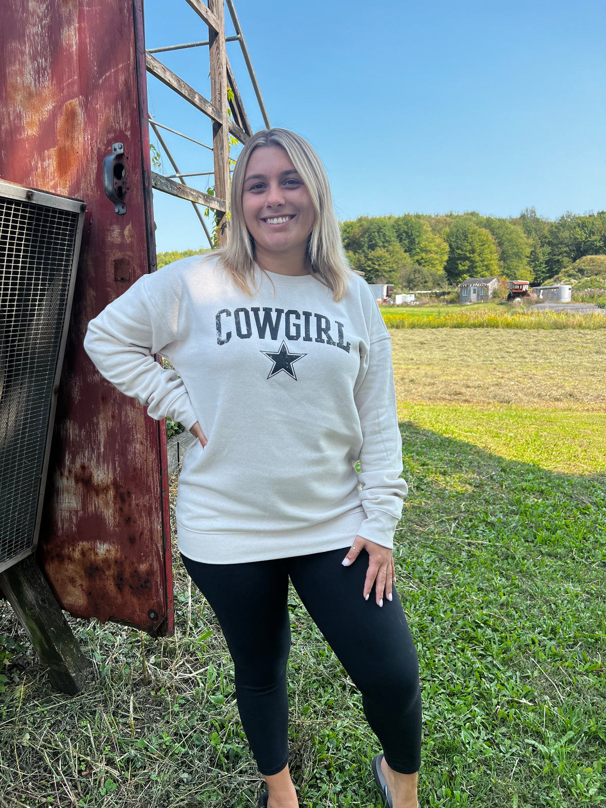 cowgirl graphic crewneck