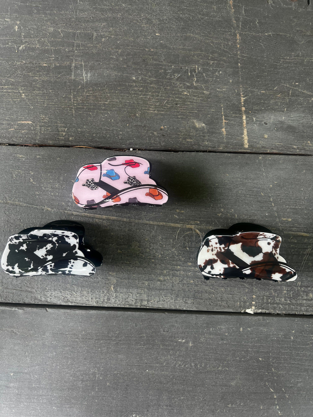 cowboy hat hair clip
