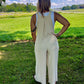 cream overalls