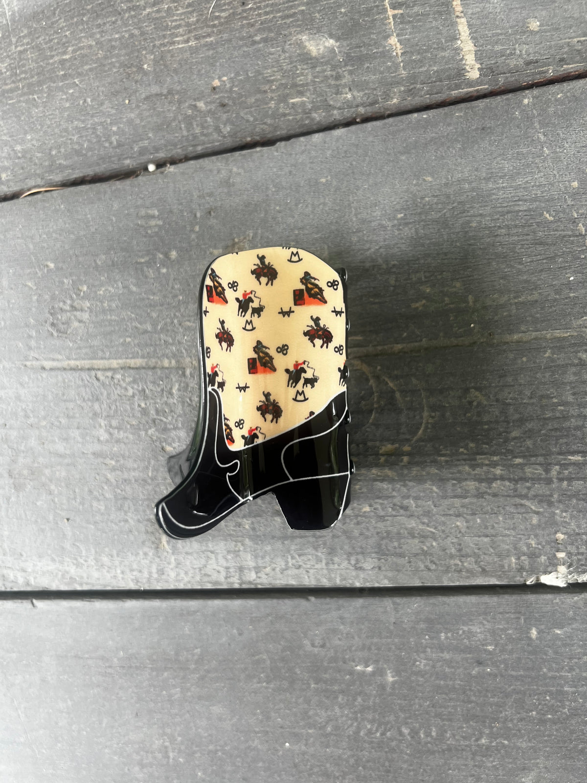cowboy boot hair clip