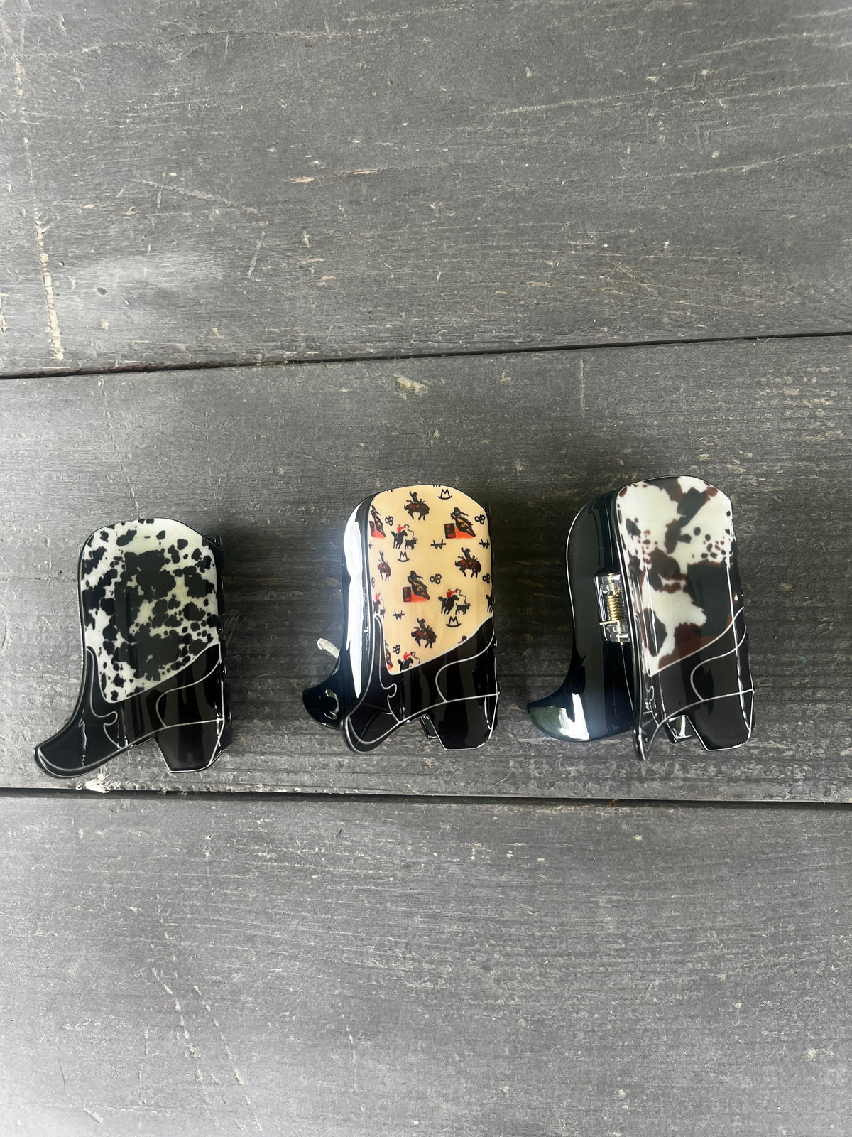cowboy boot hair clip