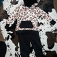 GIRLS cheetah jogger set