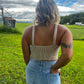mocha v neck tank