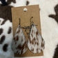 cowhide teardrop earrings