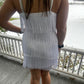 white fringe dress