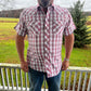 MENS red pearl snap shirt