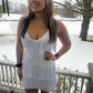 white fringe dress