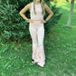 Pink leopard star yoga set
