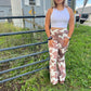 Mocha cow print bell bottoms
