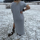 short sleeve maxi dress
