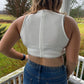 rhinestone fringe crop tank