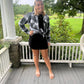 Black side ruched dress