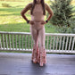 Pink leopard star yoga set